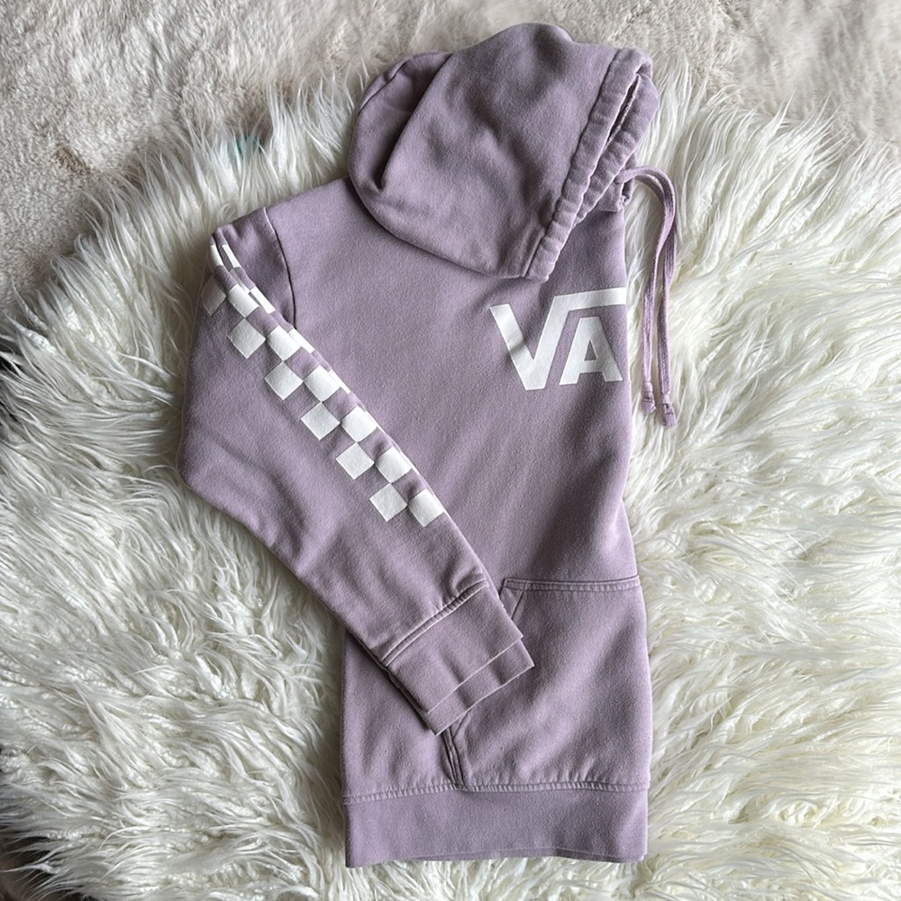 Vans Light Purple Pullover Checkerboard Hoodie - image 3